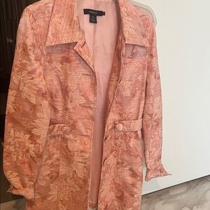 Arden B Peach Floral Women's Blazer